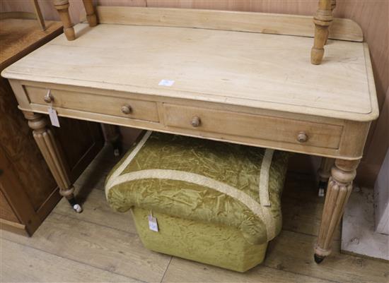 A bleached mahogany side table, W.121cm